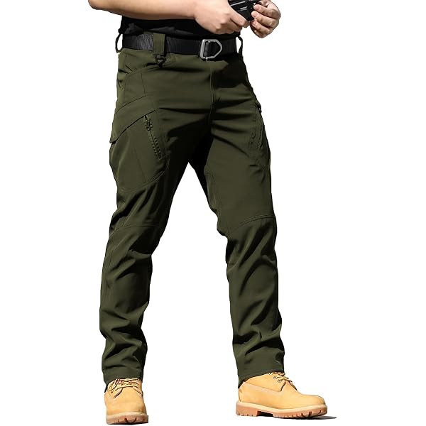 Men's Tactical Cargo Pants - Waterproof Hiking Combat Trousers Multi-Pocket (28-44 Waist)