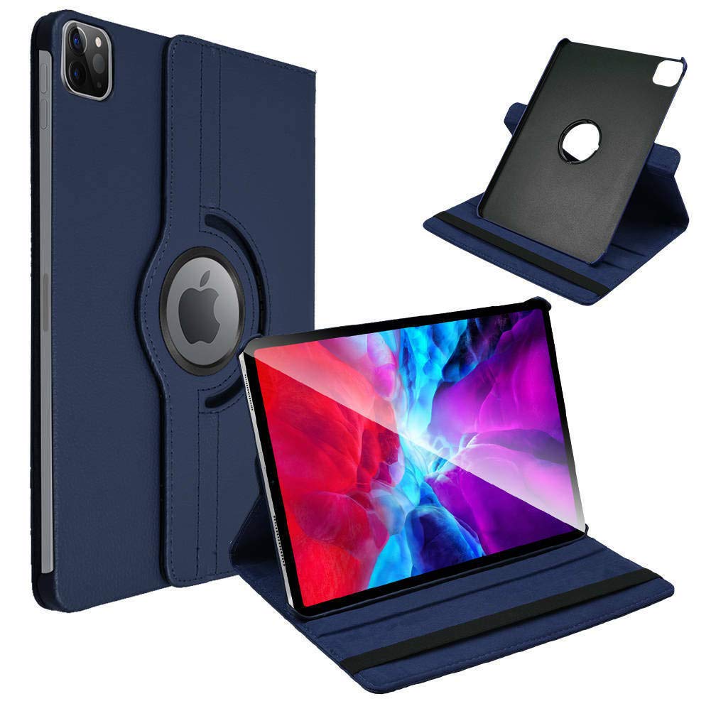 RKVMM Case Compatible for iPad Pro 12.9 2024/2021/2020, Rotation Case Cover for iPad Pro 12.9 4th Generation, Pro 12.9 5th Generation (Blue)