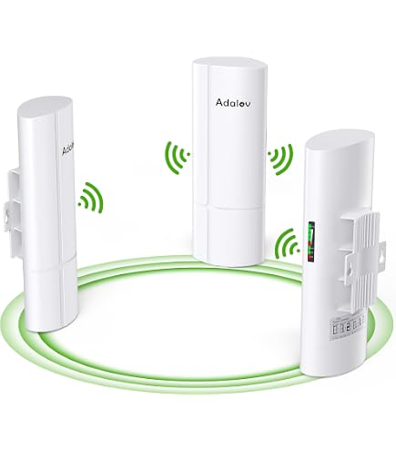 Ueevii Lot De 2 Supports Universels Pour Pont WiFi - Support Mural Reglable A 150 Degres Resistant Aux Intemperies Pour Pont Sans Fil Exterieur Point Dacces Antenne Cpe
