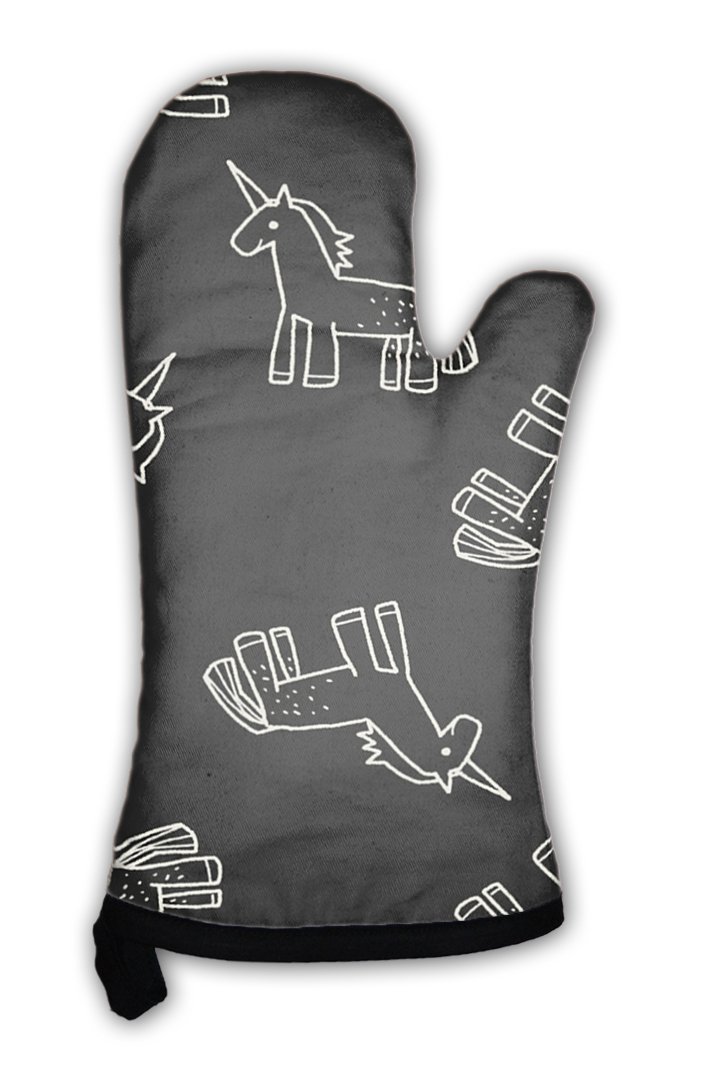 Gear New Oven Mitt, Unicorn Doodle Pattern, GN21290