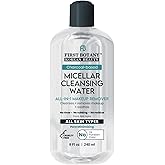 Korean Micellar Water Makeup Remover - Charcoal Hydrating Toner and Cleanser, Pore Cleansing,Oil-Free, Gentle for All Skin Types 8 oz,