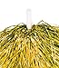 CRIVERS 12pc Cheerleader Pompoms for Ball Dance Fancy Dress Night Party Sports (Gold)