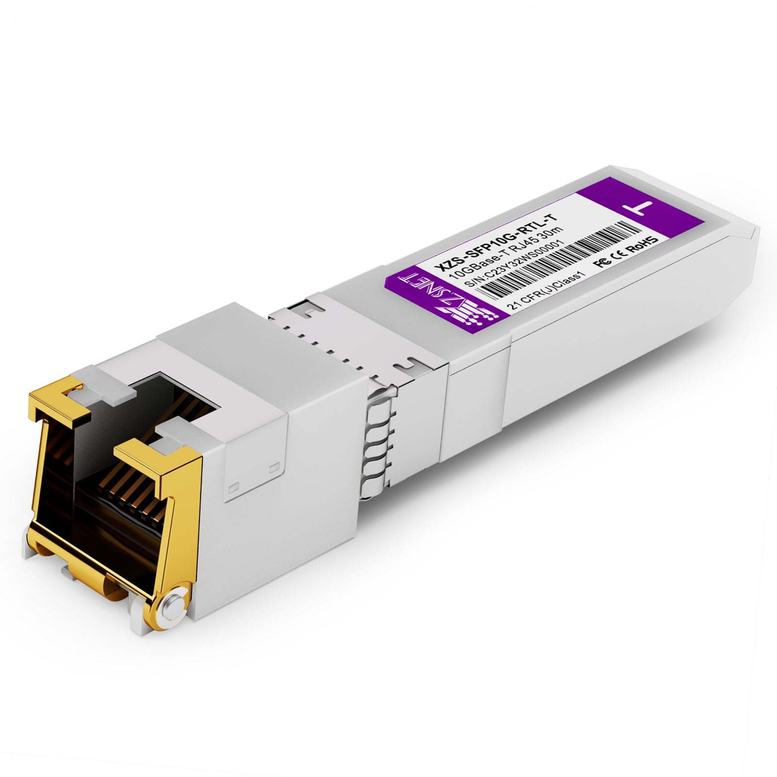 Photo 1 of 10GBASE-T SFP+ to RJ45 Transceiver, 10G Copper SFP+ to Ethernet Module Compatible with Cisco SFP-10G-T-S, Ubiquiti UniFi UF-RJ45-10G, Mikrotik S+RJ10, Meraki , Netgear, D-Link and More, 1 Pack