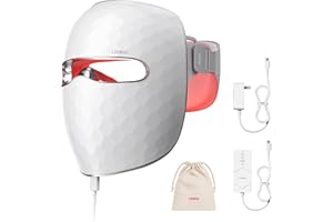 Ulike ReGlow LED Light Therapy Mask, Red Light Therapy for Face, 4 Modes with Red, Blue, Yellow & Infrared Lights for Reduce Acne & Anti-Aging, Eye-Protection, 272 Beads, Remote Control,White