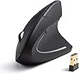 Anker 2.4G Wireless Vertical Ergonomic Optical Mouse, 800 / 1200 /1600DPI, 5 Buttons - Black