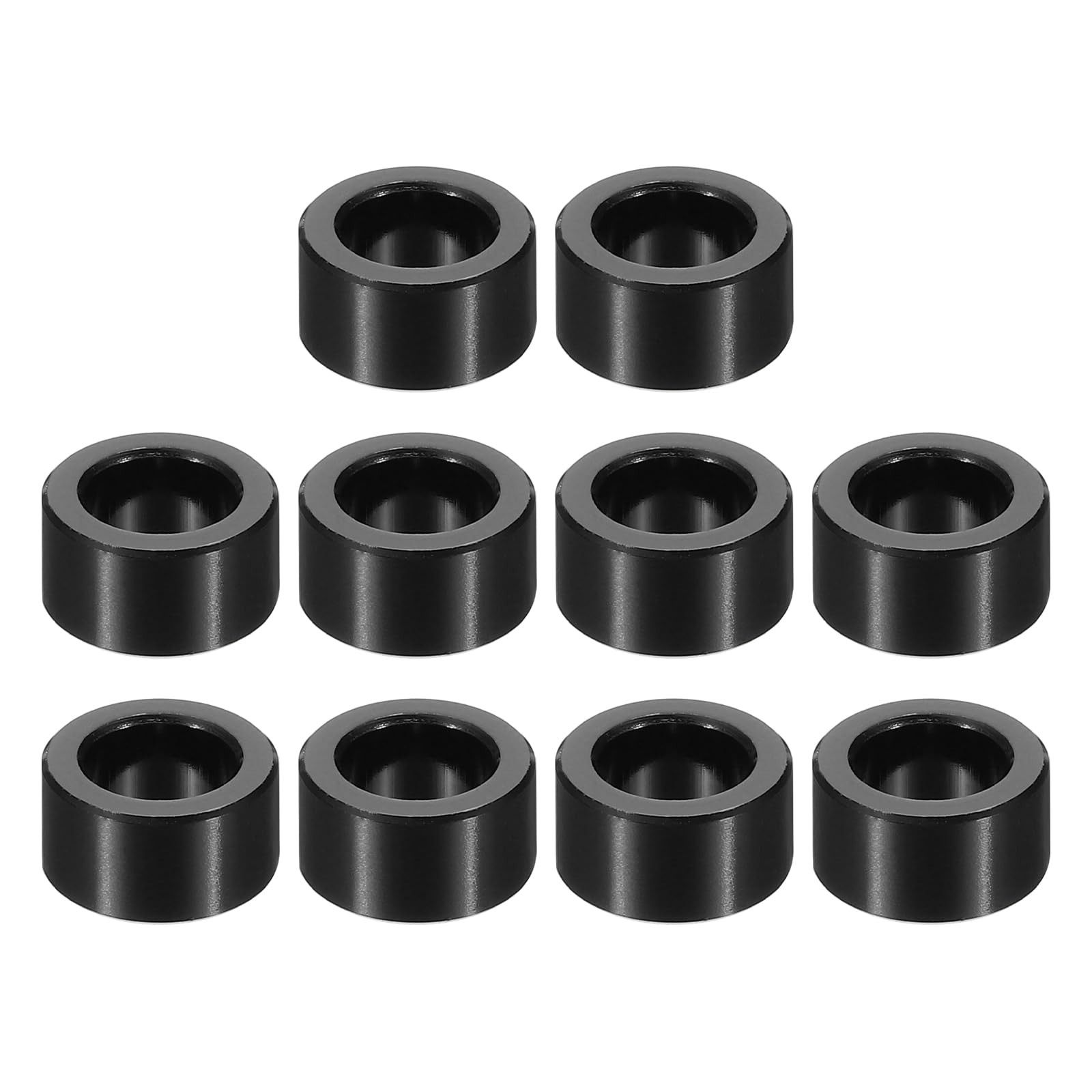 PATIKIL M8 Aluminum Spacers, 10 Pcs Metal Spacer Aluminum M8 x 1/2" OD x 1/4" L Aluminum Spacer Screw Standoff Round for 5/16" or M8 Screw Bolts