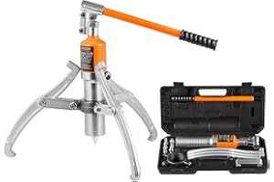 VEVOR Hydraulic Gear Puller, 15 Ton Max Capacity Wheel Bearing Pulling Separator, 2 or 3 Jaws Puller, Vertically and Horizontally, 12" Jaw Hydraulic Puller with Case for Pulling Hubs