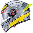 Myamis Full Face Motorcycle Helmets for Women Men Adult with Tinted Visor Multi Colors Design Motorbike Helmet Dot Approved K5