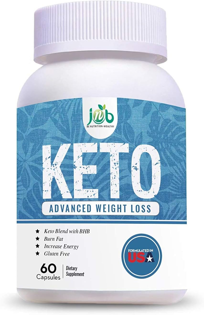 JNB Keto Natural Advanced Fat Burner Weight Loss Supplement with (Green Tea + Garcinia Cambogia + Green Coffee) Extract 800mg 60 Capsules