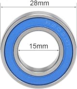 Sourcing Map 6902-2RS Deep Groove Ball Bearing 15x28x7mm 2pcs Chrome Steel view 4