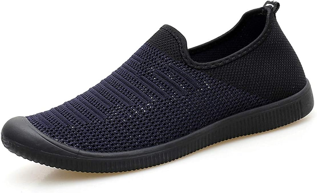 BaiMoJia Homme Chaussures de Sport Maille Légère Confortable Baskets sans Lacets Amazon.fr