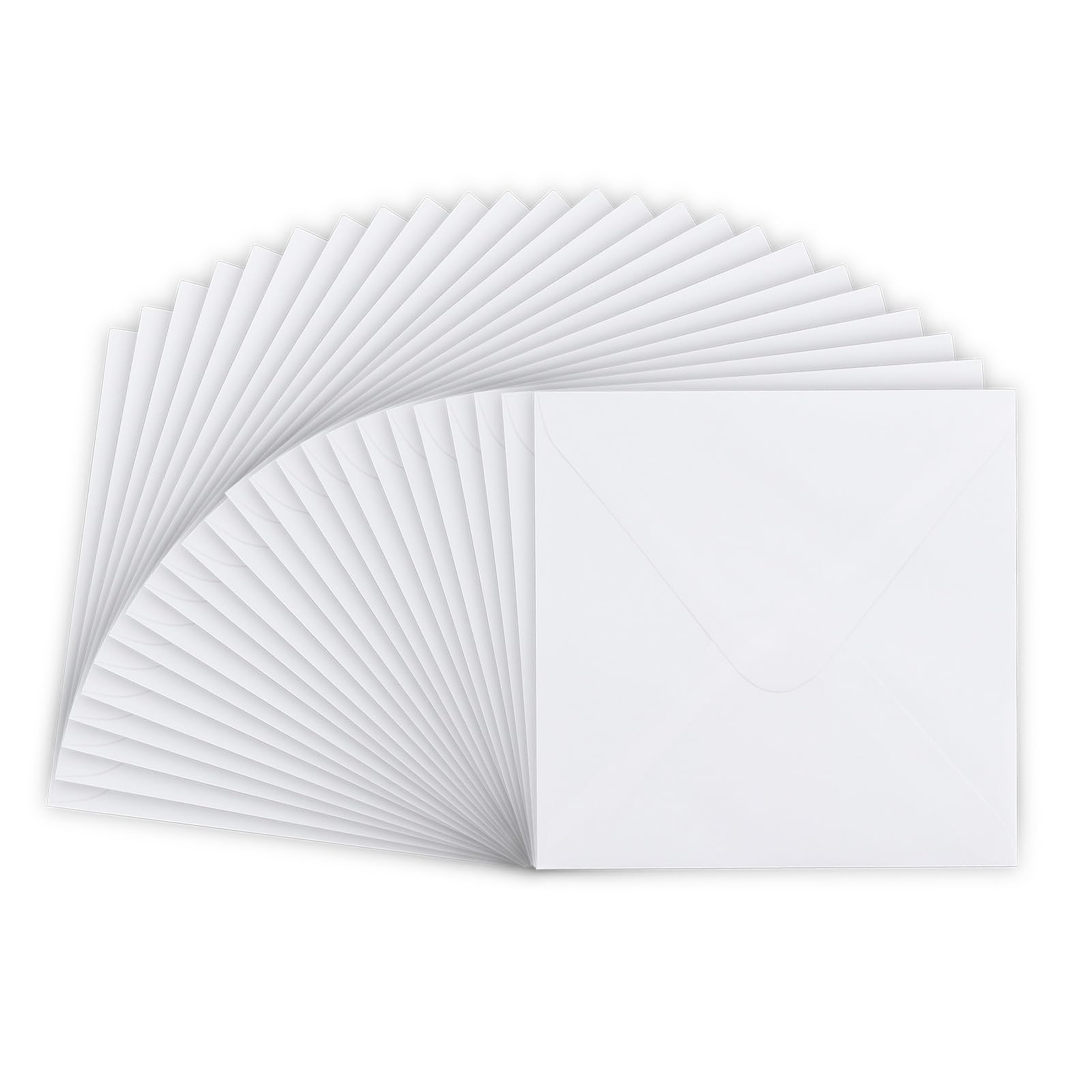 Florence Envelopes White 120 GMS - Envelopes to Peel and Seal - 5.51 x 5.51 Inch - Luxuy Texture - Plain Gift Envelopes for Your Card Making Supplies and Scrapbook Accessories