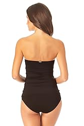 Anne Cole Women's Solid Twist Front Shirred Bandeau