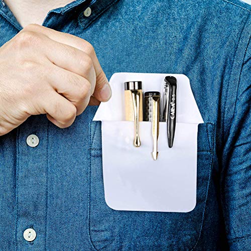 Sansheng 8 PCS pocket protector, transparent PVC heavy pocket protector