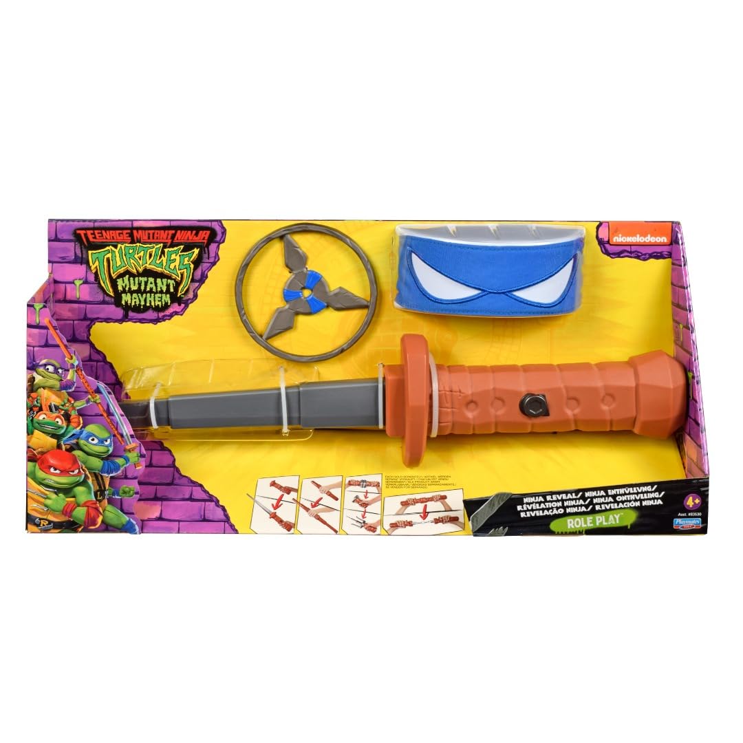 TEENAGE MUTANT NINJA Turtles: Mutant Mayhem Leonardo Katana Sword Basic Role Play Set. Ideal present for boys 4 to 7 years and TMNT fans!
