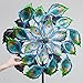 Bits and Pieces - Solar Peacock Wind Spinner - Decorative Solar Powered Kinetic Wind Mill: Glass Ball Emits Color-Changing Light - Unique Outdoor Lawn and Garden DÃcor, Lawn Ornament