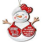 Funny Friends Christmas Ornament 2025 – Bestie Gift for Women, Wooden Hanging Ornament for Christmas Tree Decoration, Cute Friendship Keepsake for Best Friends