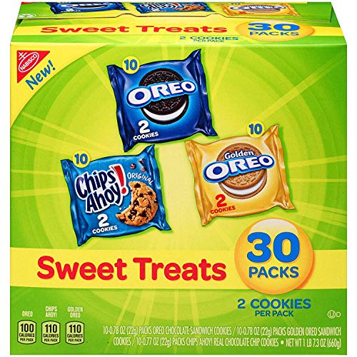 Nabisco Cookies Sweet Treats Variety Pack Cookies - with Oreo, Chips Ahoy, Golden Oreo - 30 Count - //medicalbooks.filipinodoctors.org