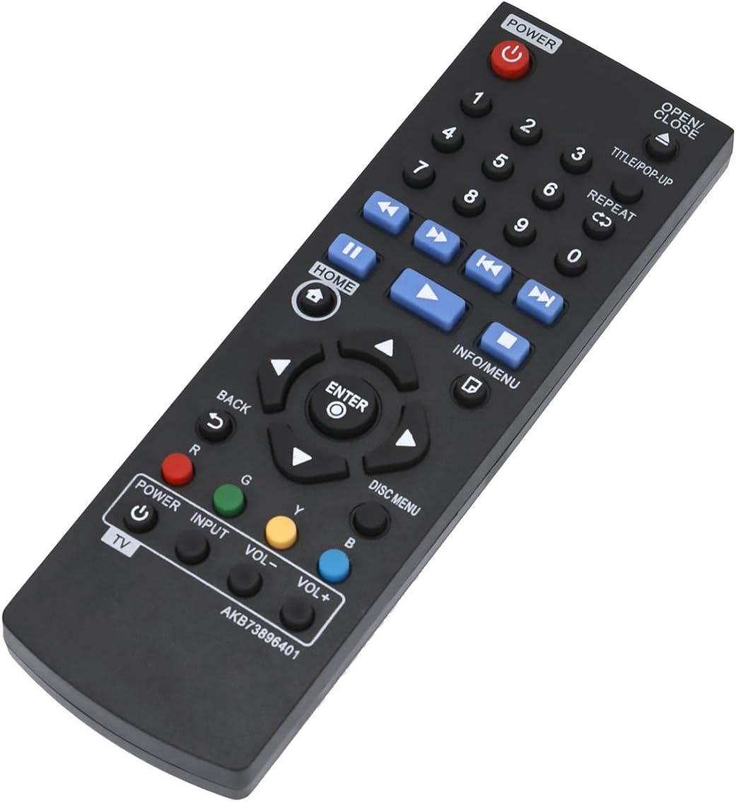 VINABTY AKB73896401 Replacement Remote Control Fit for LG Blue-Ray Disc DVD Player BP240 BP240D BP135 BP300 BP335W BP145 BP155 BP250 BP340 BP350 BPM25 - Image 3