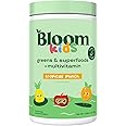 Bloom Nutrition Superfood Greens Powder for Kids, Digestive Enzymes, Probiotics, Prebiotics, Gut Health, Chlorella, Green Juice Mix w/Beet Root Powder (25 Servings (Pack of 1), Tropical Punch)