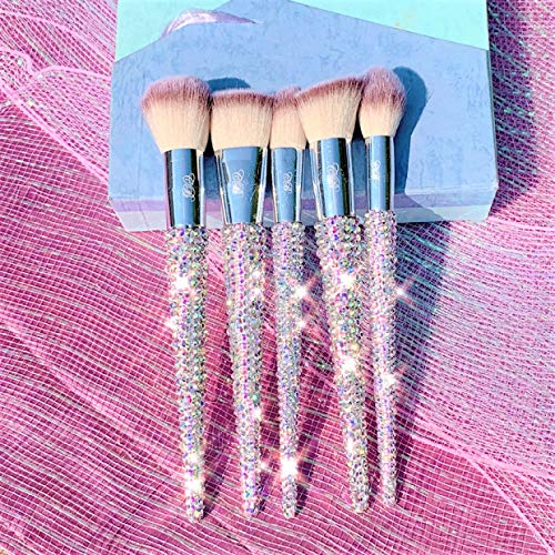 CRYSTALS BEAUTY Shiny Sparkle Luxury Crystal Bling Out Rhinestone Makeup Brush Set (5 pc, Silver) 2 CRYSTALS BEAUTY Shiny Sparkle Luxury Crystal Bling Out Rhinestone Makeup Brush Set (5 pc, Silver)