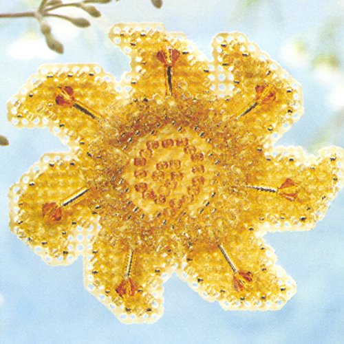 Golden Sun Beaded Counted Cross Stitch Ornament Kit Mill Hill 2006 Spring Bouquet MH18-6101