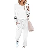 Ekouaer Sweatsuits Womens Loungewear Set Tracksuit Long Sleeve Pajamas Set with Pockets 2 Piece Outfits Lounge Sets