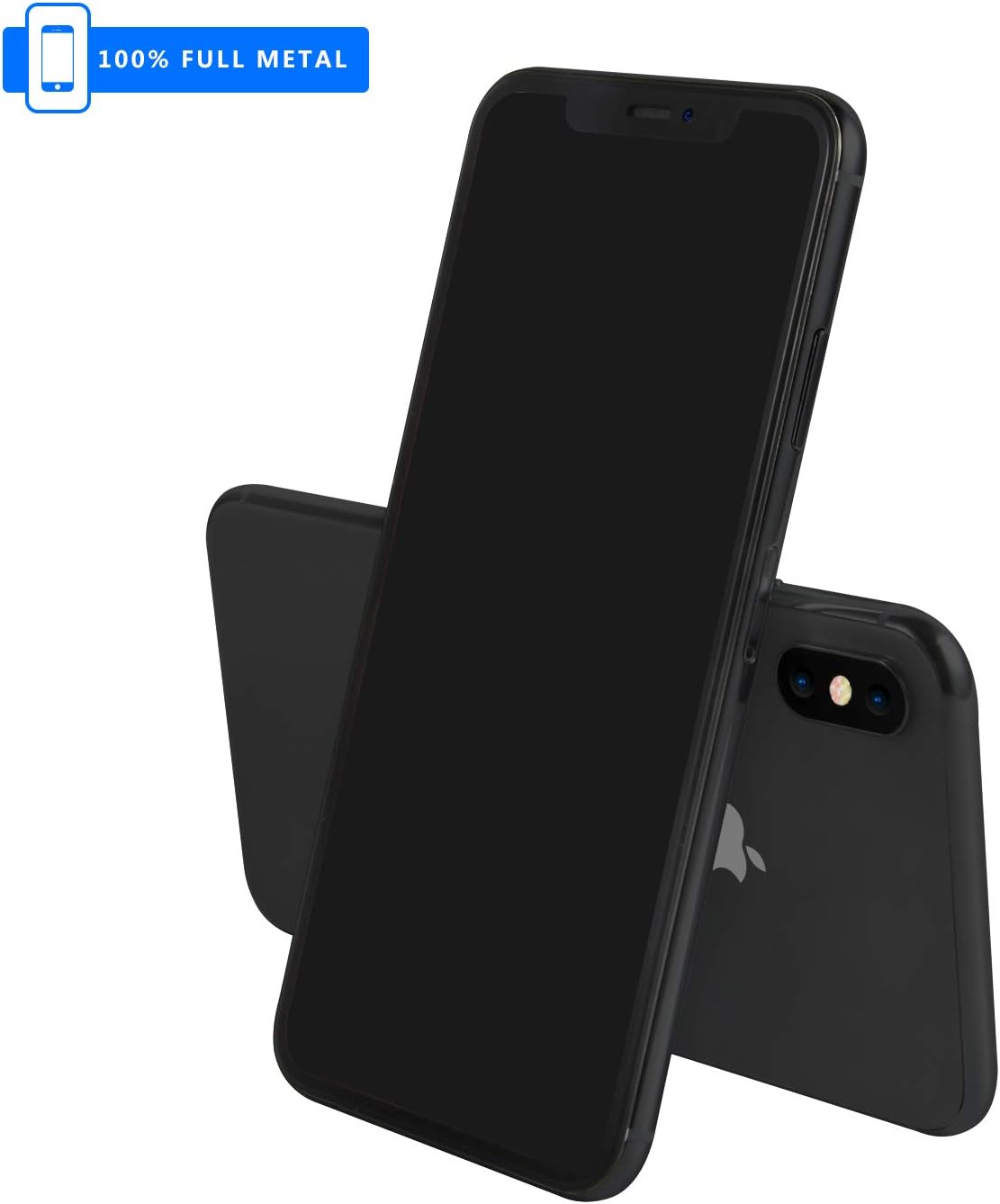 3rd Generation [Full Metal] Fake Dummy Display Compatible with Apple iPhone [Non-Working] 1:1 Scale Phone XS MAX 6.5 inches (Grey Black Screen)