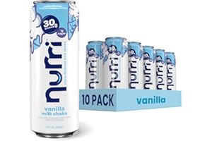 Nurri - 30g Protein Ultra Filtered Milk Shake – Vanilla - Lactose Free, Low Sugar, 150 Calories, 10 Vitamins and Minerals - 11 fl oz, 10 Cans