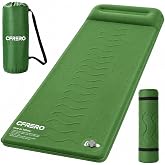 Camping Sleeping Pad, 3" Memory Foam Self-Inflating Mattress, Built-in Foot Pump &amp; Air Pillow, All-Season Insulated Mat, Noiseless Compact Roll-Up Bed for Car Traveling, Tent, Cot &amp; Backpacking