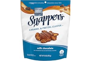Edward Marc Snappers Sweet Caramel & Pretzels Cluster - Crunchy Pretzel Snack With Milk Chocolate For Adults And Kids - 6 oz (pack of 1)