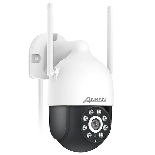 ANRAN Security Camera Outdoor with Spotlight and Siren, 1080P WiFi