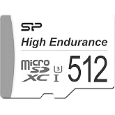 Silicon Power 512GB High Endurance UHS-I microSDXC Memory Card with SD Adapter
