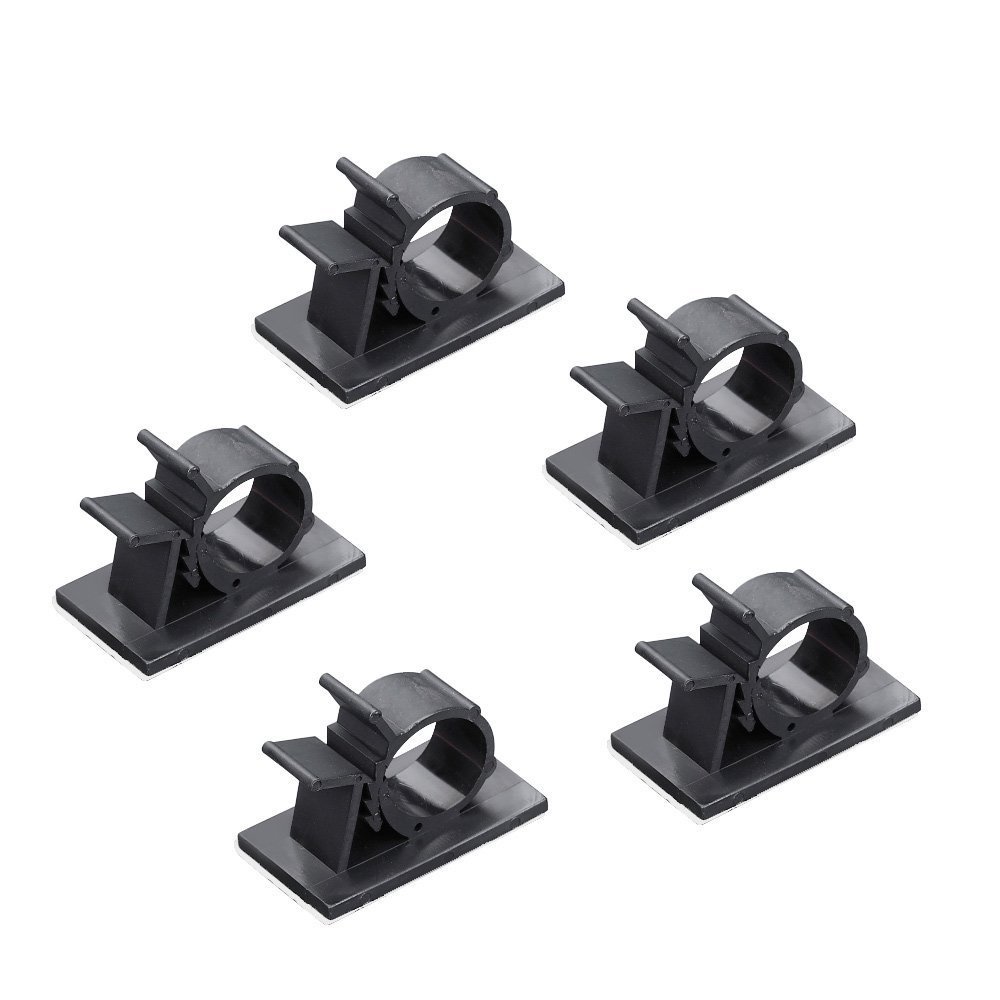 White Home " Adjustable Cable Tie Clips 3M Adhesive Wire Nylon Clamps