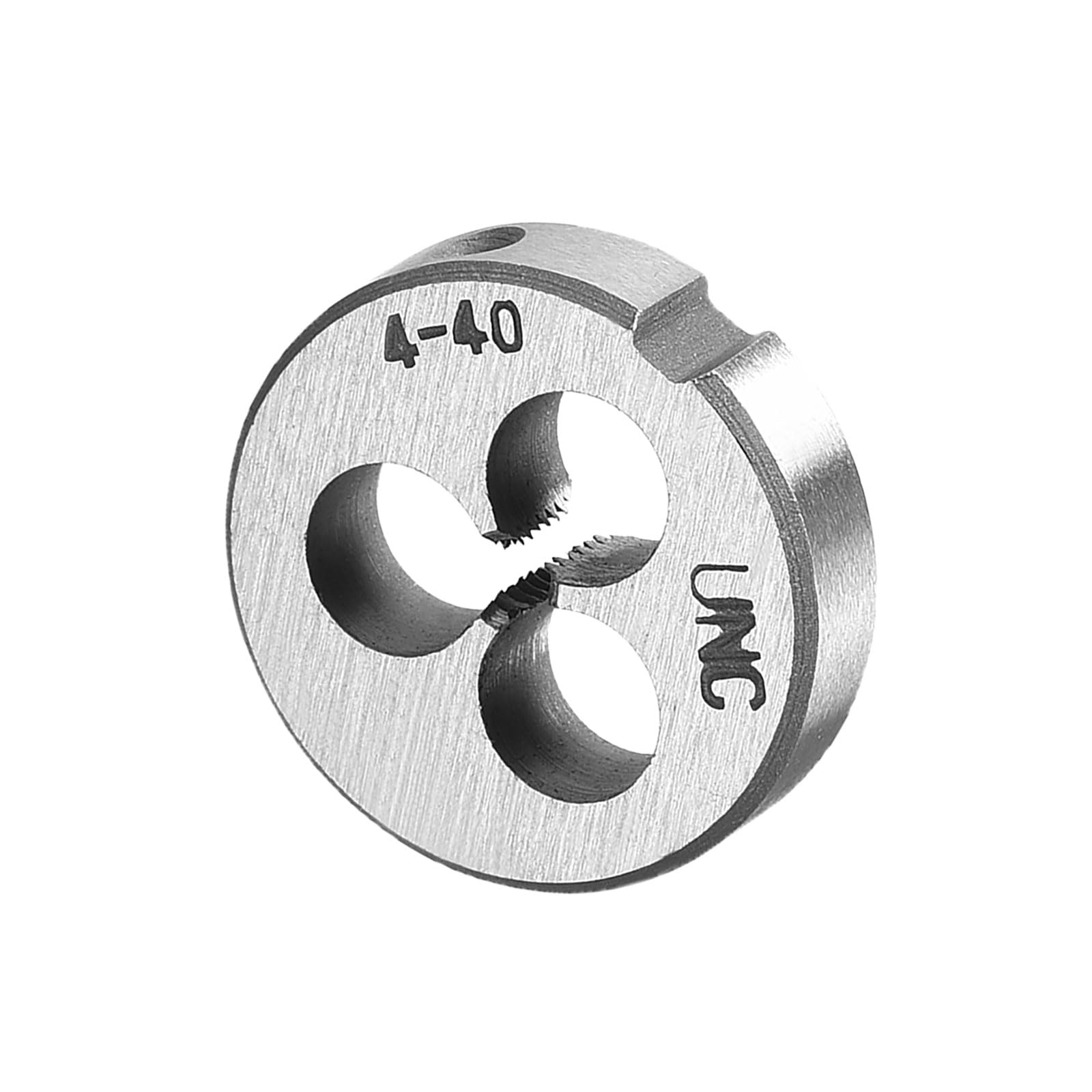 CoCud Round Die, 4#-40 UNC, Alloy Steel Thread Right Hand Threading Die - (Applications: for Processing External Threads for Metal Plastic)
