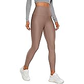 CRZ YOGA Fleece Lined Leggings 25'' - Thermal Casual Lounge Workout Womens Yoga High Waisted Pants Winter Warm