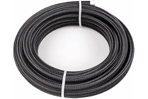 CHOIMOON 12AN Transmission Cooler Hose - High Pressure Fuel Line Braided Hose For Marine, Car, Engine System, Alcohol, Nitro, Fuel Transmission, Clutch, Power Steering and Hydraulic Applications (10 FT)