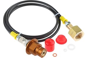 ETERMETA Upgraded Soda DUO Terra Machine Co2 Tank Adapter Hose Kit Direct Connect to Large Co2 Tanks, 60-inch, Gold