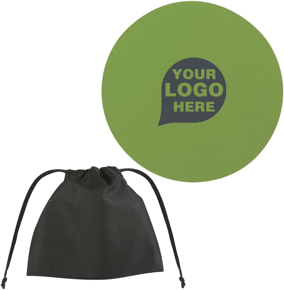 Bonded Leather Coaster - 500 Quantity - $0.75 Each - Promotional Product/Bulk with Your Logo/Customized