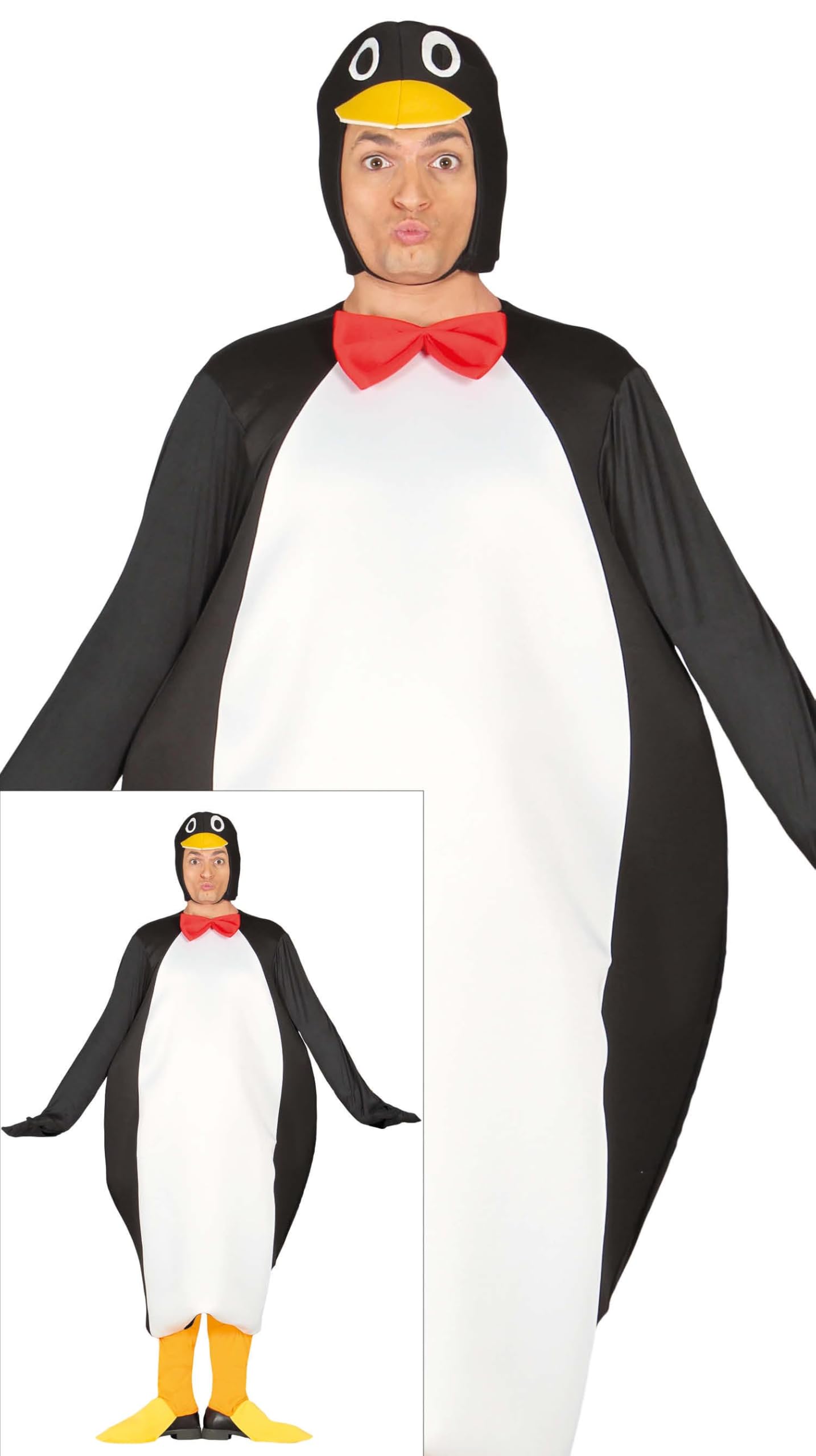 FIESTAS GUIRCA Penguin Fancy Dress Costume Adult Man Size Large 42-44