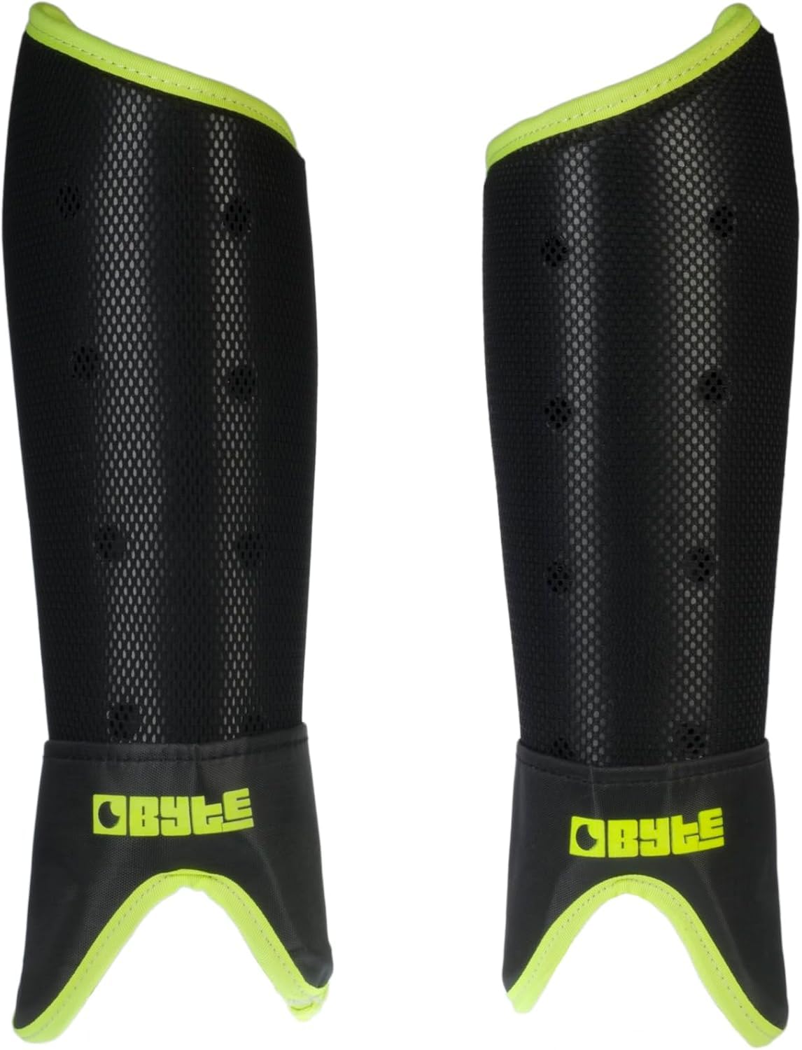 BYTE SX HOCKEY SHINGUARDS FLUO YELLOW BLACK (LARGE)