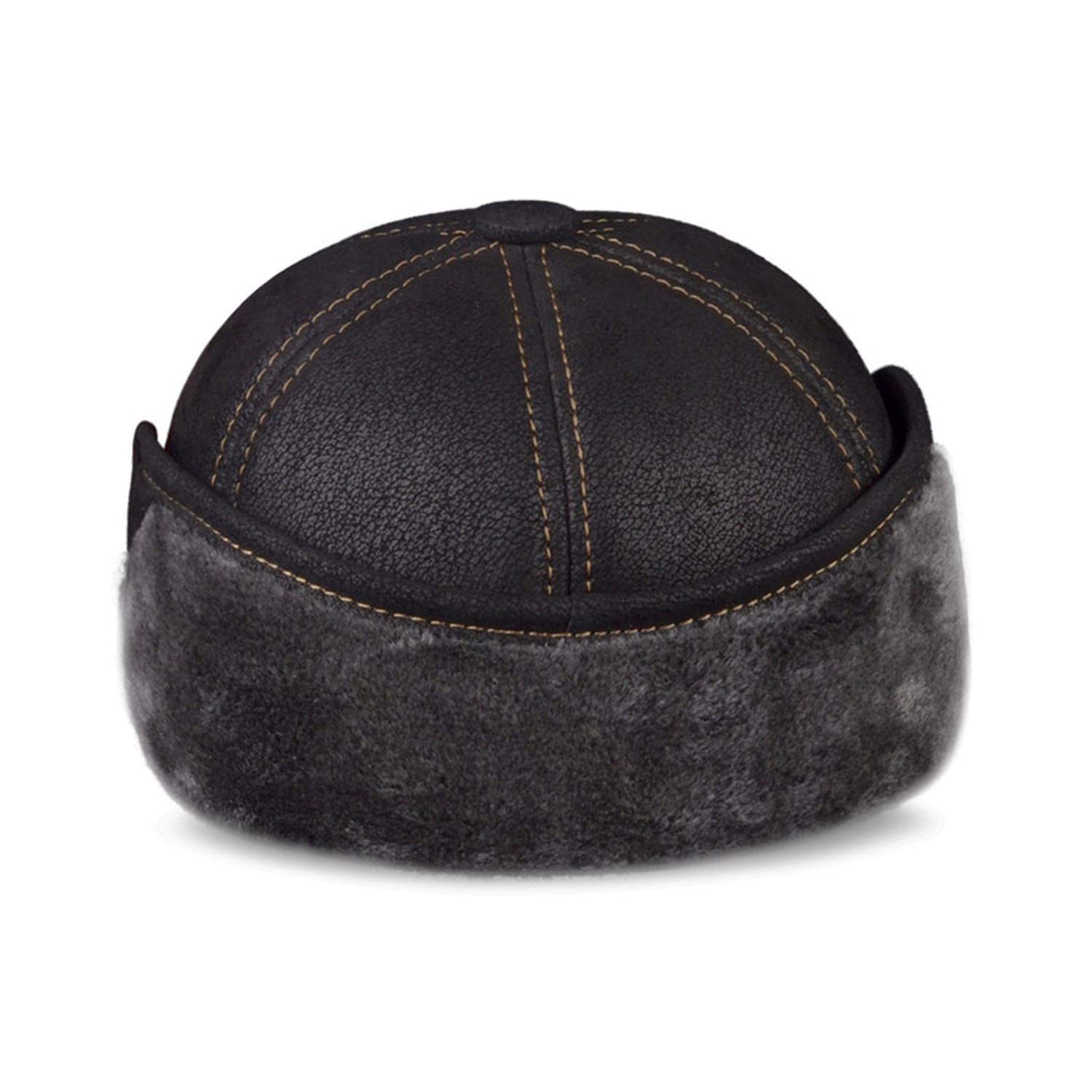 leather flap hat