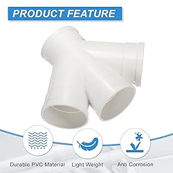 PATIKIL Double Wye Duct Splitter, 4" to