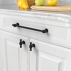 Amerdeco 10 Pack Matte Black Cabinet Pulls 10