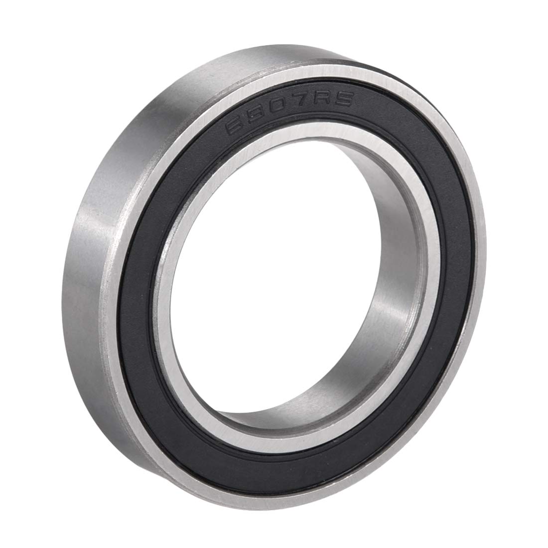 sourcing map 6907RS Deep Groove Ball Bearing Single Sealed 1160907, 35mm x 55mm x 10mm Chrome Steel Bearings (Pack of 1)
