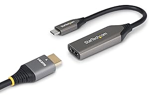 StarTech.com USB-C to HDMI Adapter, 8K 60Hz / 4K 120Hz, Thunderbolt / USB4 Compatible, USB C to HDMI 2.1 Converter for MacBoo