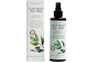 PHARM TO TABLE Leave In Conditioner Spray - Tee Trea Scalp Treatment - Anti-Dandruff and Dry & Itchy Scalp treatment, Hydrating & Medicated Formula for Psoriasis and Scalp Care - Detangles & Nourishes Hair.
