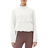 Locachy Women's Lightweight Zip Up Athletic Jacket Stand Collar Windproof Sun Protection Workout Outdoor Jacket
