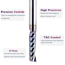 SpeTool O Flute CNC Router Bit 1/4 Inch Shank 1
