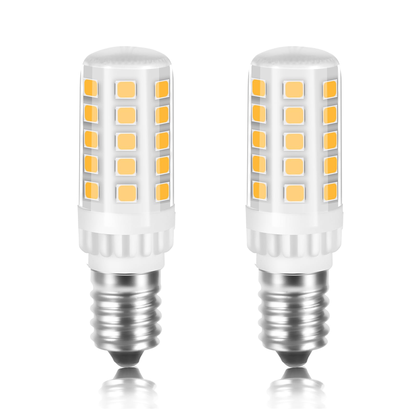Karyoosi 2-Pack E14 LED Bulbs, E14 LED Light 4W 500lm, Neutral White 4000K, Replaces 40W Halogen Bulbs, LED Lighting for Range Hood, Sewing Machine, Living Room, Non-Dimmable